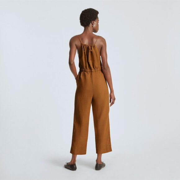NWT Everlane Line Shoestring Jumpsuit Burnt Orange Size M - Picture 3 of 11